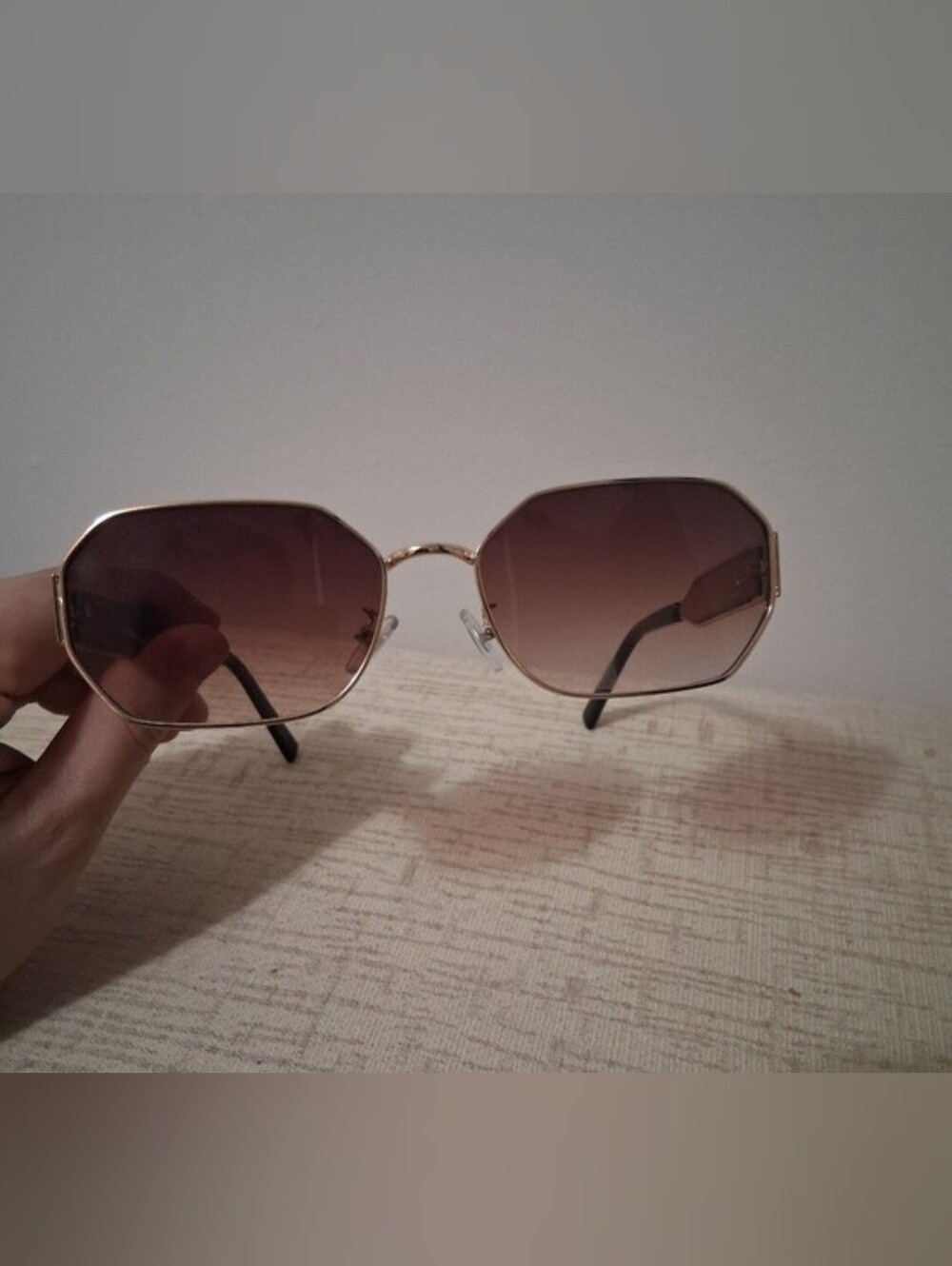 Brown And Gold Sunglasses